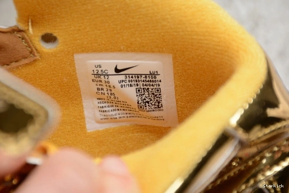 1 Force WB Kids 314197-8100 Metallic Air Nike Gold Mid 0120